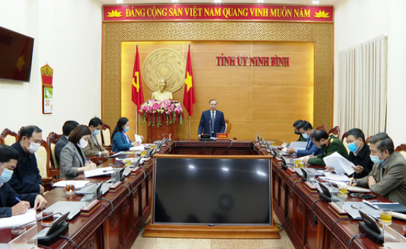 Đồng ch&iacute; Trần Hồng Quảng chủ tr&igrave; Hội nghị triển khai nhiệm vụ c&ocirc;ng t&aacute;c d&acirc;n vận năm 2022