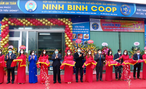 Khai trương HTX Thương mại, dịch vụ v&agrave; chế biến n&ocirc;ng sản Ninh B&igrave;nh