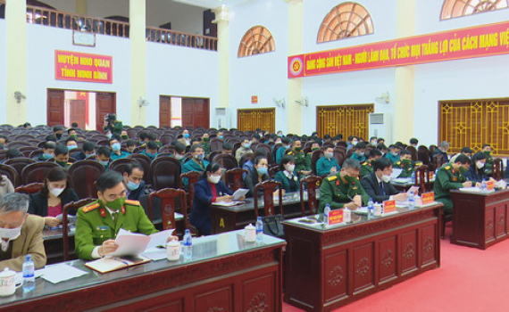 Nho Quan, Y&ecirc;n M&ocirc; tổng kết c&ocirc;ng t&aacute;c qu&acirc;n sự, quốc ph&ograve;ng địa phương năm 2021