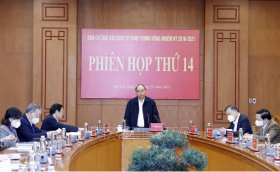 Chủ tịch nước chủ tr&igrave; phi&ecirc;n họp lần thứ 14 Ban Chỉ đạo Cải c&aacute;ch tư ph&aacute;p Trung ương