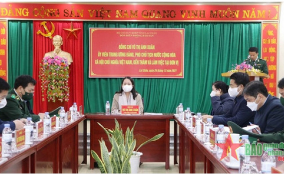 Ph&oacute; chủ tịch nước V&otilde; Thị &Aacute;nh Xu&acirc;n thăm x&atilde; bi&ecirc;n giới D&agrave;o San, Lai Ch&acirc;u