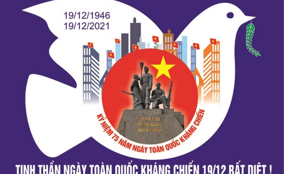 Ph&aacute;t h&agrave;nh Bộ tranh 75 năm Ng&agrave;y To&agrave;n quốc kh&aacute;ng chiến