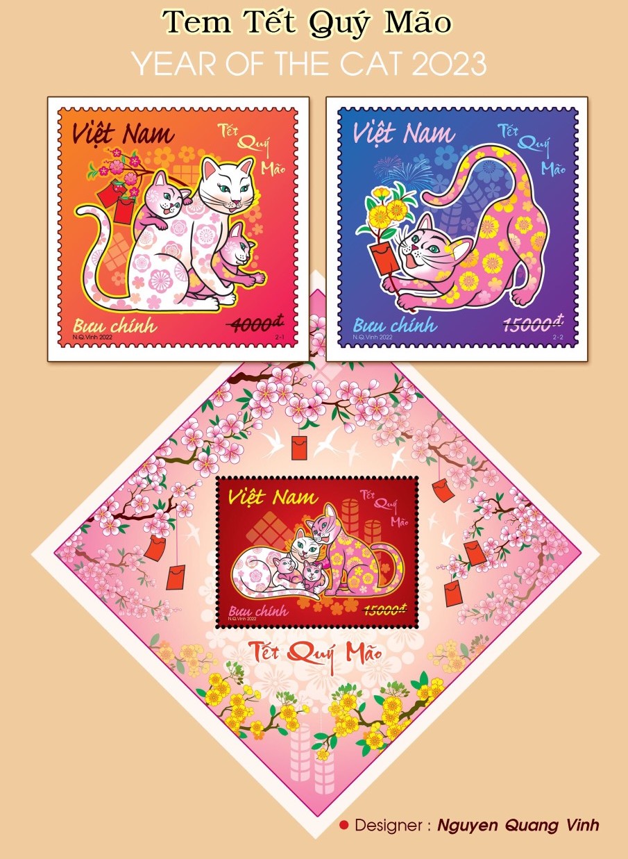 Bộ tem Tết Quý Mão sẽ là một sản phẩm đặc biệt trong năm mới. Bộ tem mang đậm dấu ấn Tết Việt Nam với hình ảnh con mèo đáng yêu được trình bày trên tem. Hãy cùng sưu tập bộ tem này và tạo ra một bộ sưu tập thú vị cho đến ngày Tết.