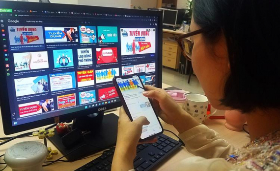 Cảnh gi&aacute;c với việc tuyển cộng t&aacute;c vi&ecirc;n l&agrave;m việc online