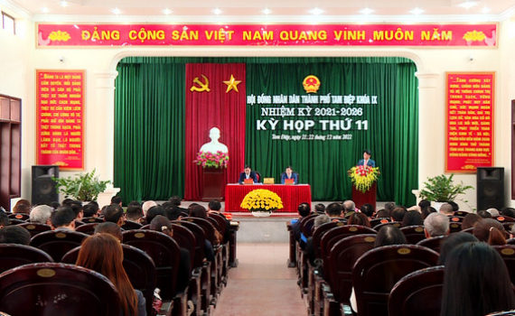 Kỳ họp thứ Mười Một, HĐND th&agrave;nh phố Tam Điệp kh&oacute;a IX