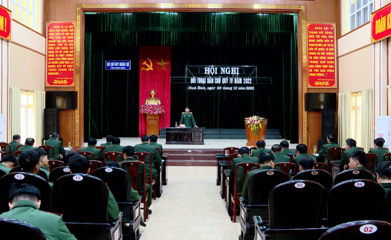 Bộ CHQS tỉnh đối thoại d&acirc;n chủ với c&aacute;n bộ, chiến sĩ