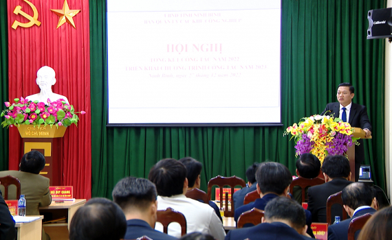 Ban Quản l&yacute; c&aacute;c khu c&ocirc;ng nghiệp tỉnh triển khai nhiệm vụ năm 2023
