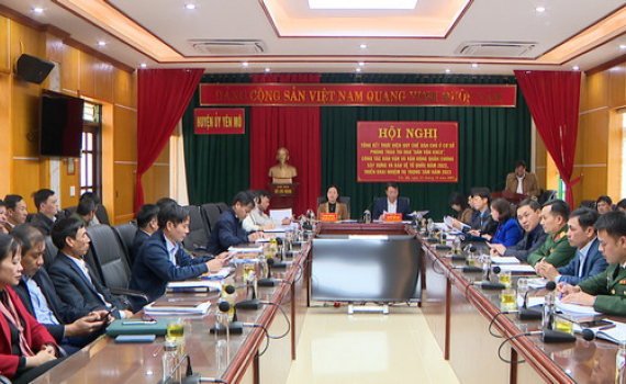 Y&ecirc;n M&ocirc; triển khai c&ocirc;ng t&aacute;c d&acirc;n vận, thực hiện quy chế d&acirc;n chủ năm 2023