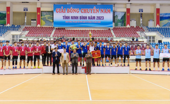 Nho Quan v&ocirc; địch Giải b&oacute;ng chuyền nam tỉnh Ninh B&igrave;nh năm 2023