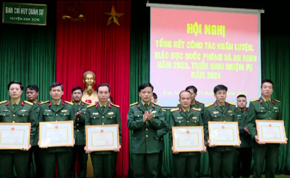 Ban CHQS huyện Kim Sơn tổng kết c&ocirc;ng t&aacute;c huấn luyện năm 2023
