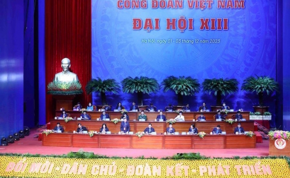 Phi&ecirc;n l&agrave;m việc thứ nhất Đại hội XIII C&ocirc;ng đo&agrave;n Việt Nam