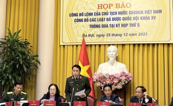 C&ocirc;ng bố Lệnh của Chủ tịch nước về 7 luật vừa được Quốc hội th&ocirc;ng qua