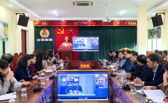 Hội nghị to&agrave;n quốc qu&aacute;n triệt Nghị quyết Đại hội XIII C&ocirc;ng đo&agrave;n Việt Nam