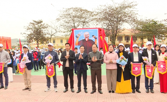 Khai mạc Hội khỏe Ph&ugrave; Đổng huyện Nho Quan lần thứ VIII