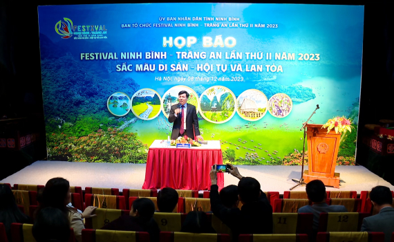 Họp b&aacute;o Festival Ninh B&igrave;nh - Tr&agrave;ng An lần thứ II năm 2023