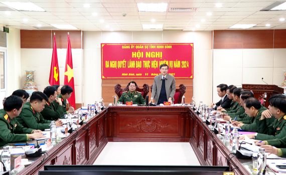 Đảng ủy Qu&acirc;n sự tỉnh ra Nghị quyết l&atilde;nh đạo thực hiện nhiệm vụ năm 2024