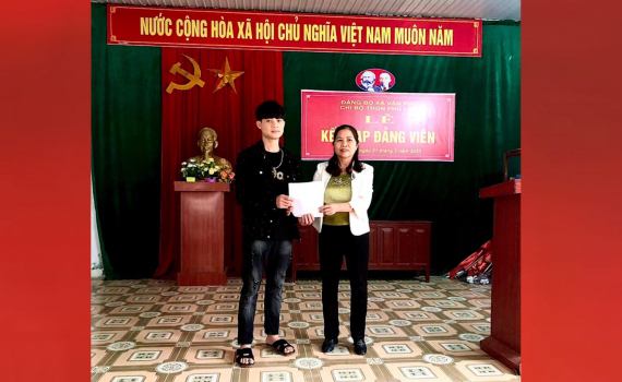 Nho Quan ho&agrave;n th&agrave;nh vượt mức chỉ ti&ecirc;u kết nạp đảng vi&ecirc;n mới