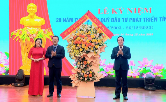 Kỷ niệm 20 năm th&agrave;nh lập Quỹ Đầu tư ph&aacute;t triển tỉnh Ninh B&igrave;nh