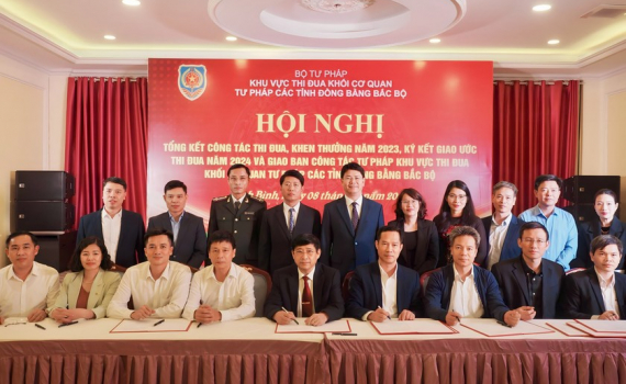 Khối cơ quan Tư ph&aacute;p c&aacute;c tỉnh Đồng bằng Bắc Bộ tổng kết c&ocirc;ng t&aacute;c thi đua, khen thưởng năm 2023