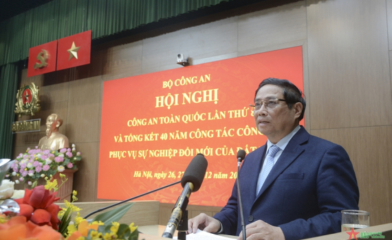 Thủ tướng Phạm Minh Ch&iacute;nh dự hội nghị C&ocirc;ng an to&agrave;n quốc lần thứ 80