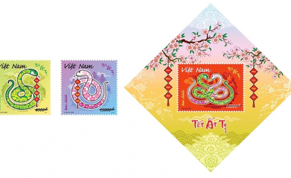 Ph&aacute;t h&agrave;nh bộ tem "Tết Ất Tỵ"