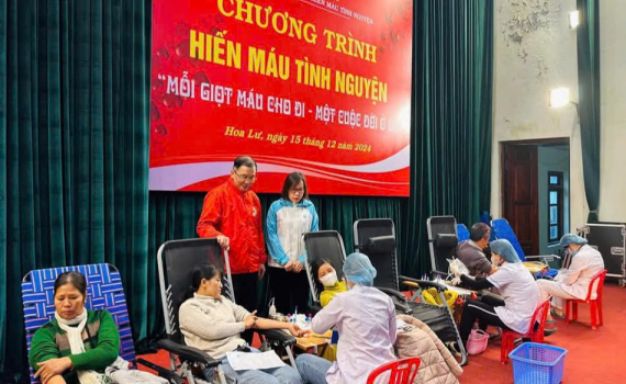 Hoa Lư tổ chức hiến m&aacute;u t&igrave;nh nguyện đợt 2 năm 2024