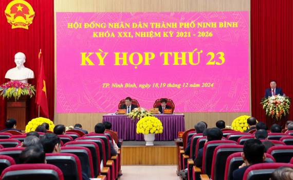 Kỳ họp thứ 23, HĐND th&agrave;nh phố Ninh B&igrave;nh kh&oacute;a XXI, nhiệm kỳ 2021 - 2026