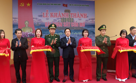 Kh&aacute;nh th&agrave;nh c&ocirc;ng tr&igrave;nh Đ&agrave;i quan s&aacute;t Cồn Mờ