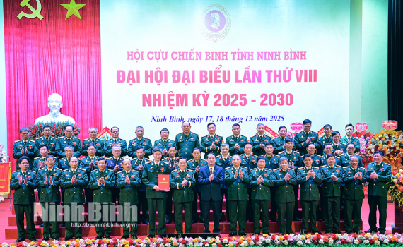 Đại hội đại biểu Hội Cựu chiến binh tỉnh Ninh B&igrave;nh lần thứ VIII, nhiệm kỳ 2025-2030 th&agrave;nh c&ocirc;ng tốt đẹp