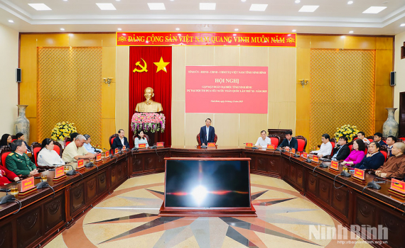 Gặp mặt Đo&agrave;n đại biểu của tỉnh dự Đại hội Thi đua y&ecirc;u nước to&agrave;n quốc lần thứ XI