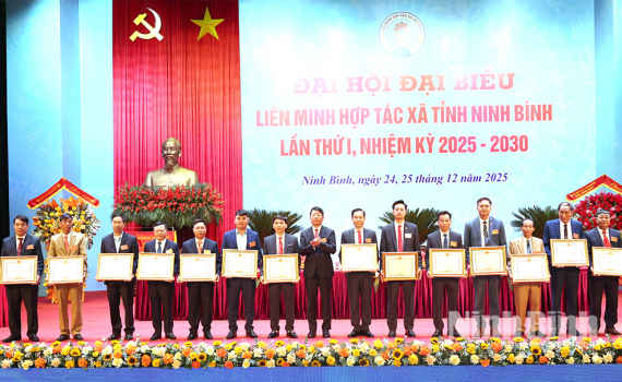 Đại hội Li&ecirc;n minh Hợp t&aacute;c x&atilde; tỉnh Ninh B&igrave;nh lần thứ I, nhiệm kỳ 2025-2030
