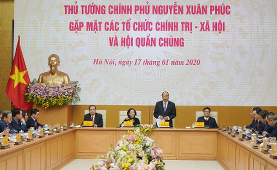 Thủ tướng Nguyễn Xu&acirc;n Ph&uacute;c: D&acirc;n vận l&agrave; từ tr&aacute;i tim tới tr&aacute;i tim