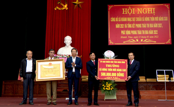 Kh&aacute;nh Nhạc c&ocirc;ng bố x&atilde; đạt chuẩn n&ocirc;ng th&ocirc;n mới n&acirc;ng cao năm 2021