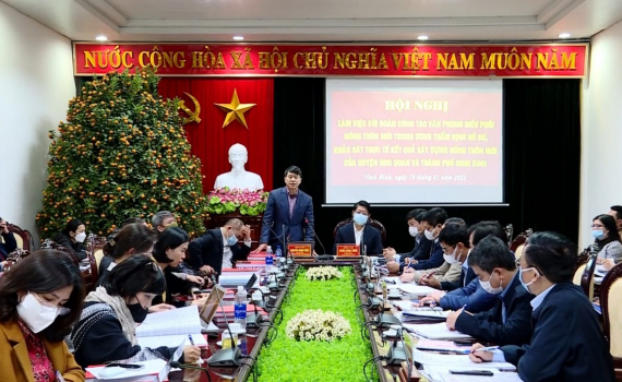 Văn ph&ograve;ng Điều phối NTM Trung ương khảo s&aacute;t kết quả x&acirc;y dựng n&ocirc;ng th&ocirc;n mới tại huyện Nho Quan, TP Ninh B&igrave;nh
