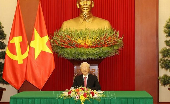 Tổng B&iacute; thư Nguyễn Ph&uacute; Trọng v&agrave; Tổng B&iacute; thư, Chủ tịch nước Trung Quốc Tập Cận B&igrave;nh gửi Thư ch&uacute;c mừng năm mới Nh&acirc;m Dần 2022