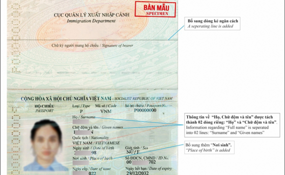 Từ 1/1/2023 cấp hộ chiếu bổ sung th&ocirc;ng tin &ldquo;nơi sinh&rdquo;