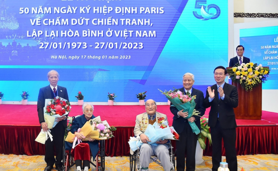Lễ kỷ niệm 50 năm Ng&agrave;y k&yacute; Hiệp định Paris về chấm dứt chiến tranh, lập lại h&ograve;a b&igrave;nh ở Việt Nam
