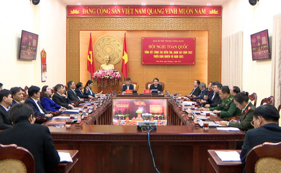 Hội nghị trực tuyến to&agrave;n quốc tổng kết c&ocirc;ng t&aacute;c kiểm tra, gi&aacute;m s&aacute;t năm 2022