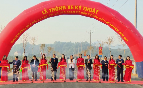 Th&ocirc;ng xe kỹ thuật tuyến đường kết nối Quốc lộ 12B với Quốc lộ 21B