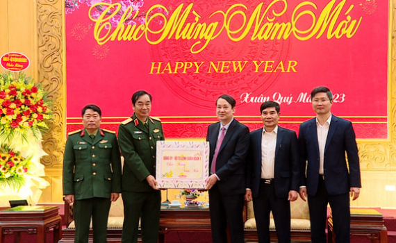 Bộ Tư lệnh Qu&acirc;n đo&agrave;n I thăm, ch&uacute;c Tết Tỉnh ủy, HĐND, UBND, Ủy ban MTTQ Việt Nam tỉnh