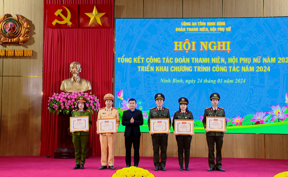 Đo&agrave;n thanh ni&ecirc;n, Hội Phụ nữ C&ocirc;ng an tỉnh triển khai chương tr&igrave;nh c&ocirc;ng t&aacute;c năm 2024