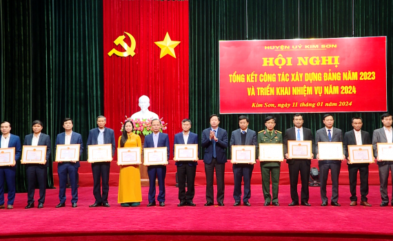  Huyện ủy Kim Sơn triển khai nhiệm vụ c&ocirc;ng t&aacute;c năm 2024