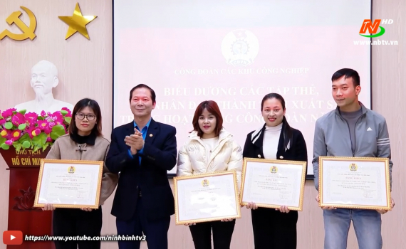 C&ocirc;ng đo&agrave;n c&aacute;c Khu C&ocirc;ng nghiệp tỉnh Ninh B&igrave;nh triển khai nhiệm vụ năm 2024