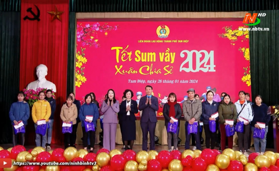 LĐLĐ th&agrave;nh phố Tam Điệp tổ chức chương tr&igrave;nh "Tết sum vầy - Xu&acirc;n chia sẻ 2024"