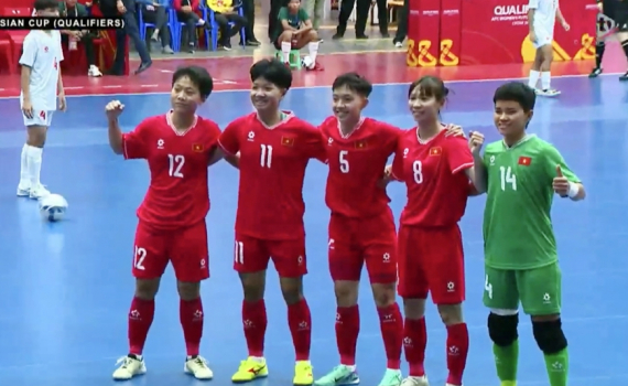 Tuyển futsal nữ Việt Nam thắng đậm trận ra qu&acirc;n v&ograve;ng loại Asian Cup 2025