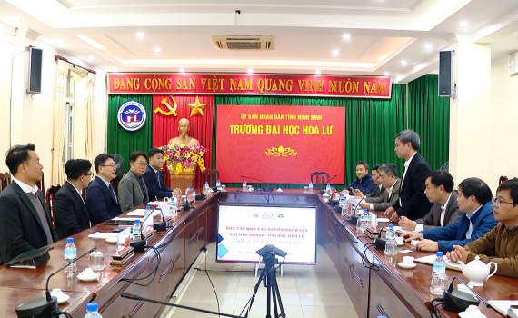 Trường Đại học Hoseo (H&agrave;n Quốc) thăm v&agrave; l&agrave;m việc tại trường Đại học Hoa Lư