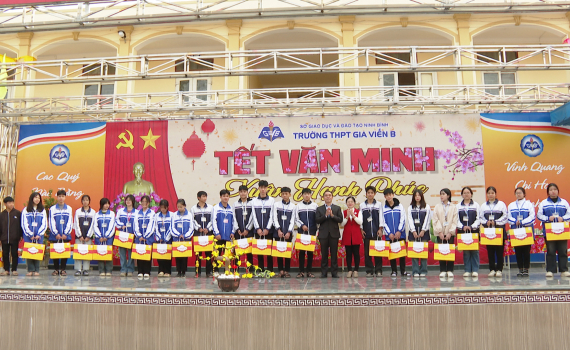 Trường THPT Gia Viễn B tổ chức chương tr&igrave;nh "Tết văn minh, Xu&acirc;n hạnh ph&uacute;c"