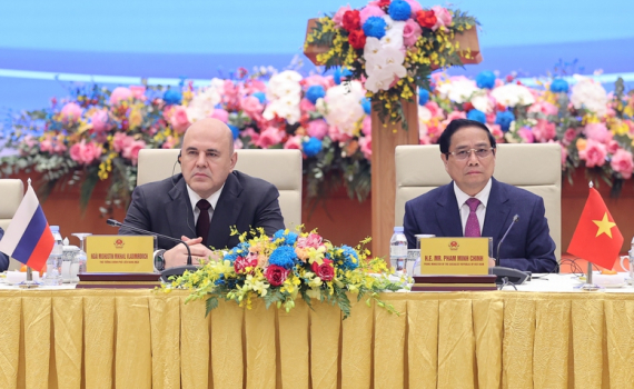 Hai Thủ tướng đồng chủ tr&igrave; Đối thoại Doanh nghiệp cấp cao Việt Nam - Li&ecirc;n bang Nga