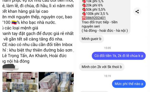 Tr&aacute;nh "sập bẫy" đổi tiền mới dịp Tết Nguy&ecirc;n đ&aacute;n