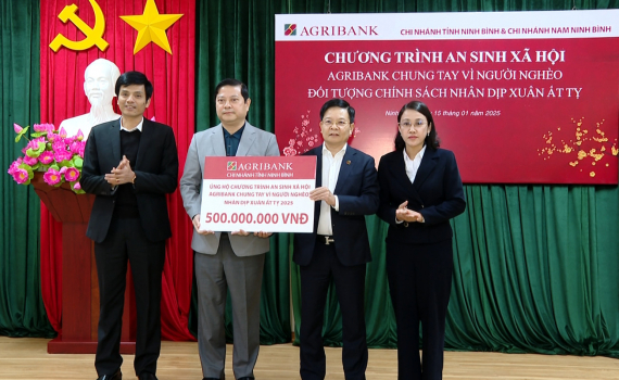 C&aacute;c Chi nh&aacute;nh Agribank Ninh B&igrave;nh chung tay v&igrave; người ngh&egrave;o nh&acirc;n dịp Xu&acirc;n Ất Tỵ